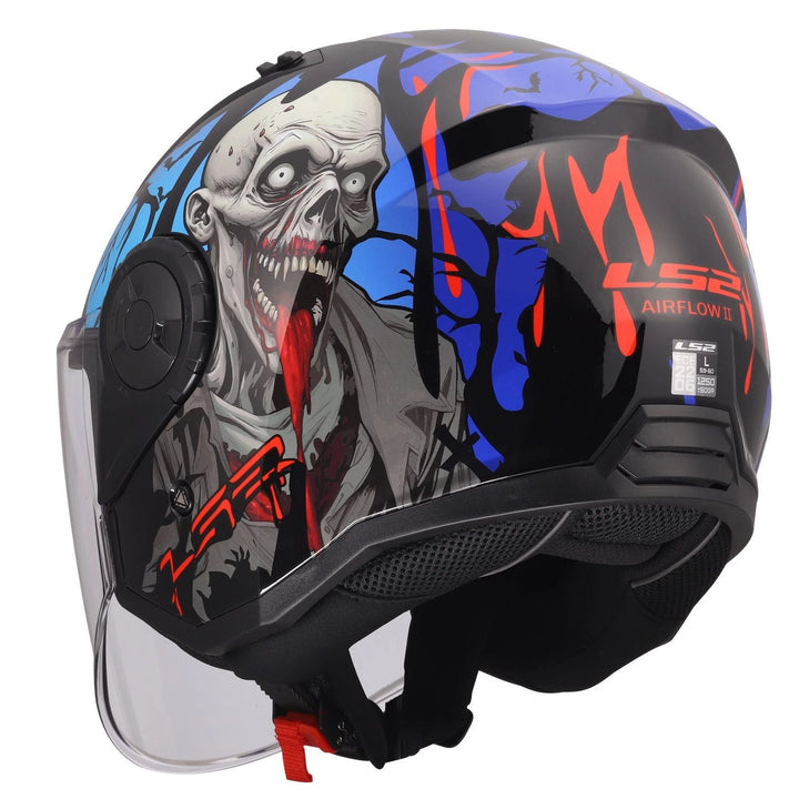Casco Jet LS2 Airflow II - Zombie