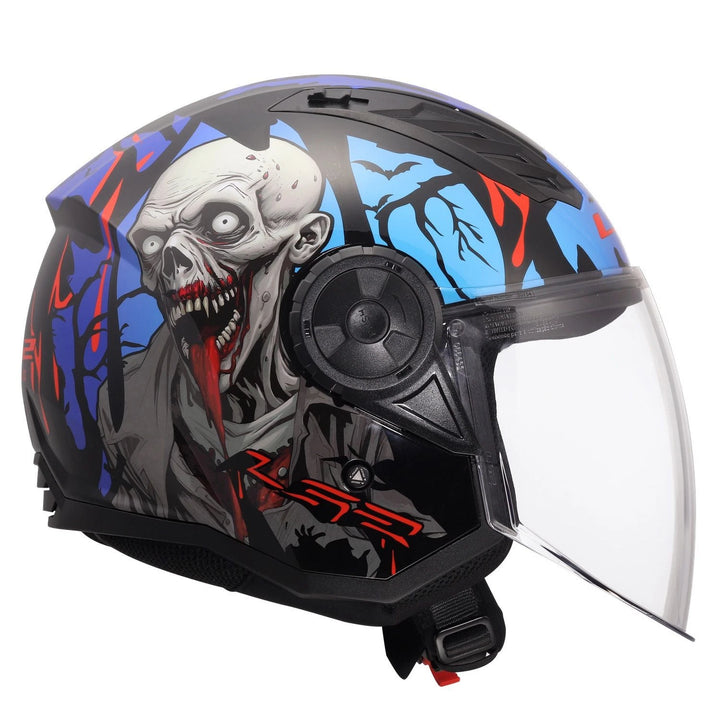 Casco Jet LS2 Airflow II - Zombie