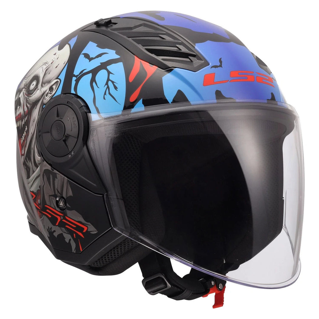 Casco Jet LS2 Airflow II - Zombie