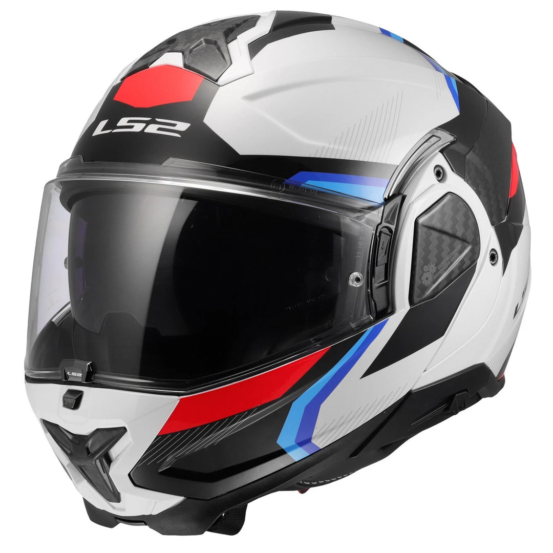Casco Modulare LS2 Advant II - Triple Bianco-Blu-Rosso