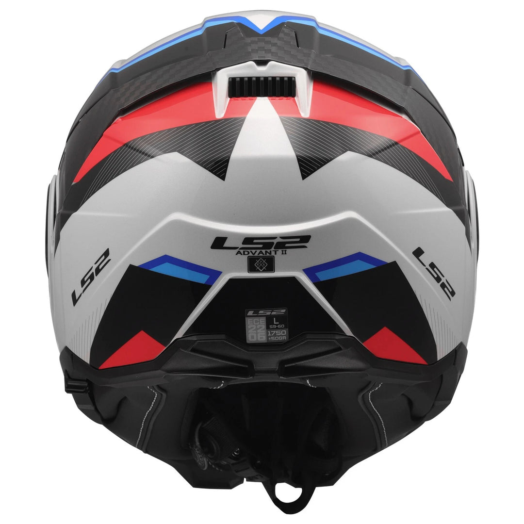Casco Modulare LS2 Advant II - Triple Bianco-Blu-Rosso