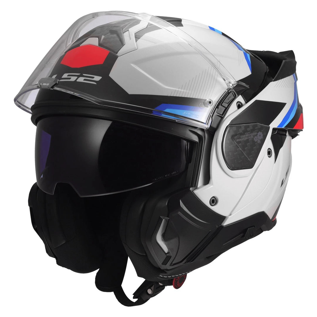 Casco Modulare LS2 Advant II - Triple Bianco-Blu-Rosso