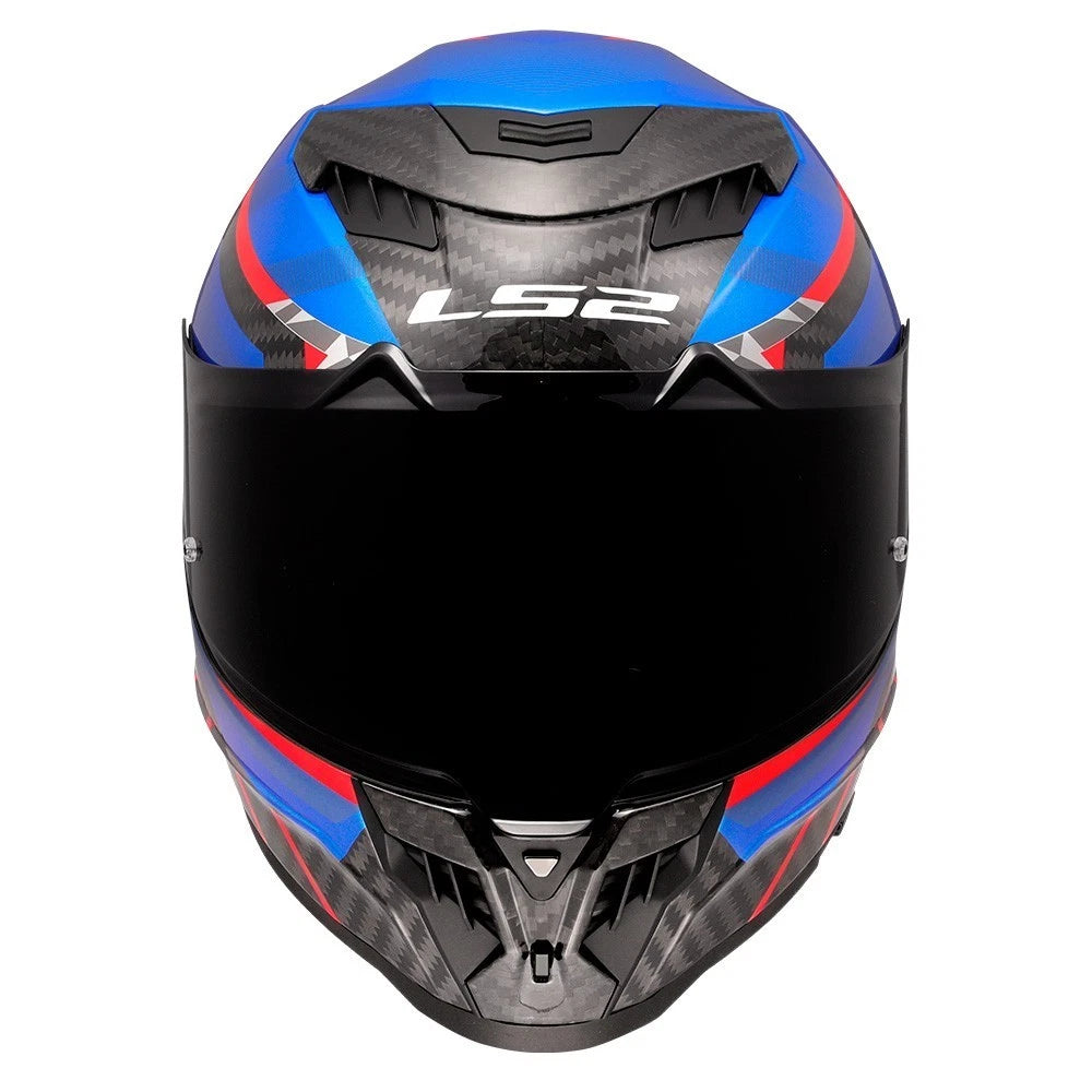 Casco Integrale LS2 - Dragon Trax Blu Rosso Carbon
