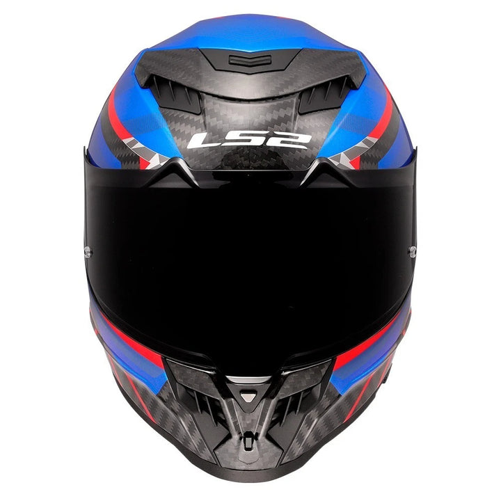 Casco Integrale LS2 - Dragon Trax Blu Rosso Carbon