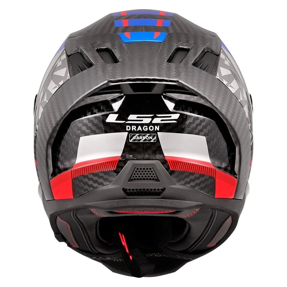 Casco Integrale LS2 - Dragon Trax Blu Rosso Carbon