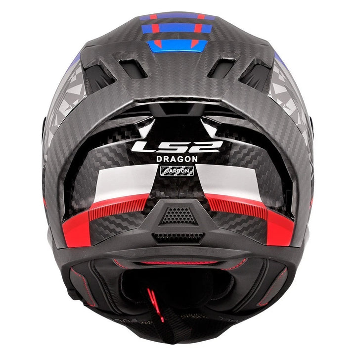 Casco Integrale LS2 - Dragon Trax Blu Rosso Carbon