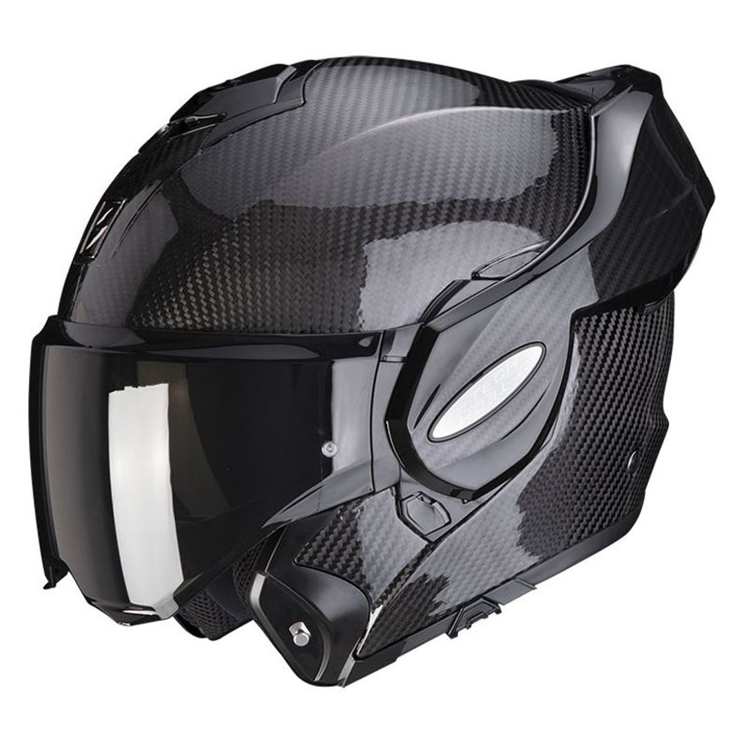 Casco Modulare Scorpion - Exo Tech Evo Carbon Gloss Carbonio Lucido