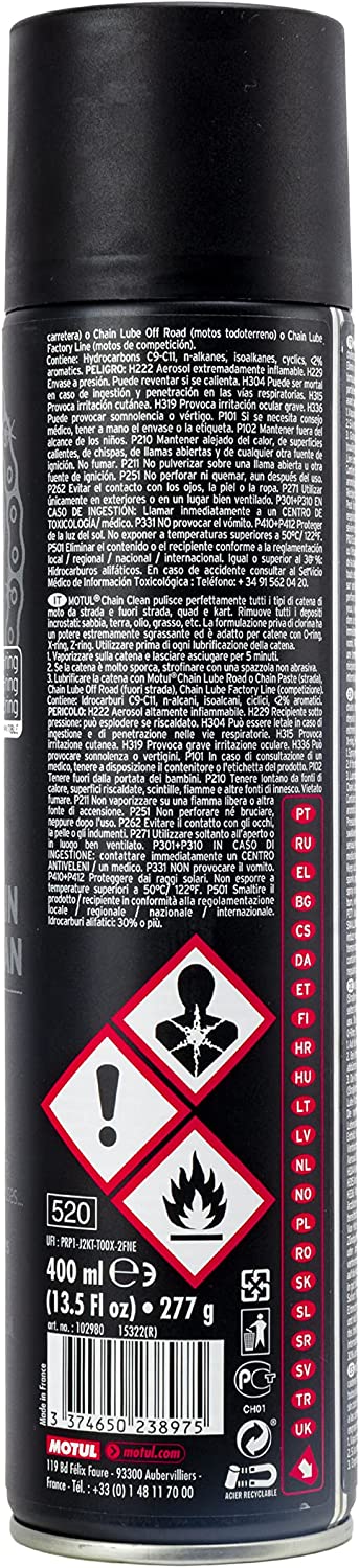 MOTUL MC CARE C1 CHAIN CLEAN Pulitore Spray Sgrassante Moto 400ml