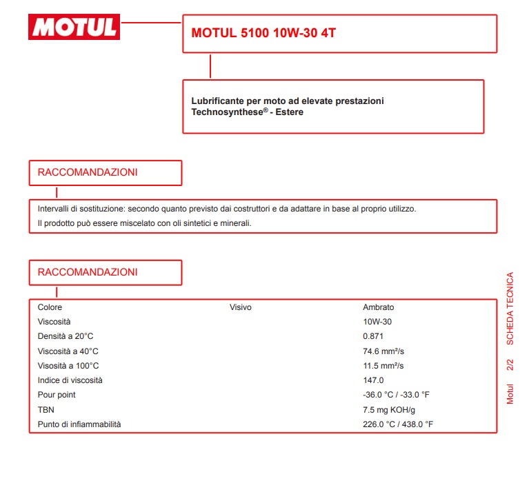 Olio motori 5100 4T 10W30 1L - Motul