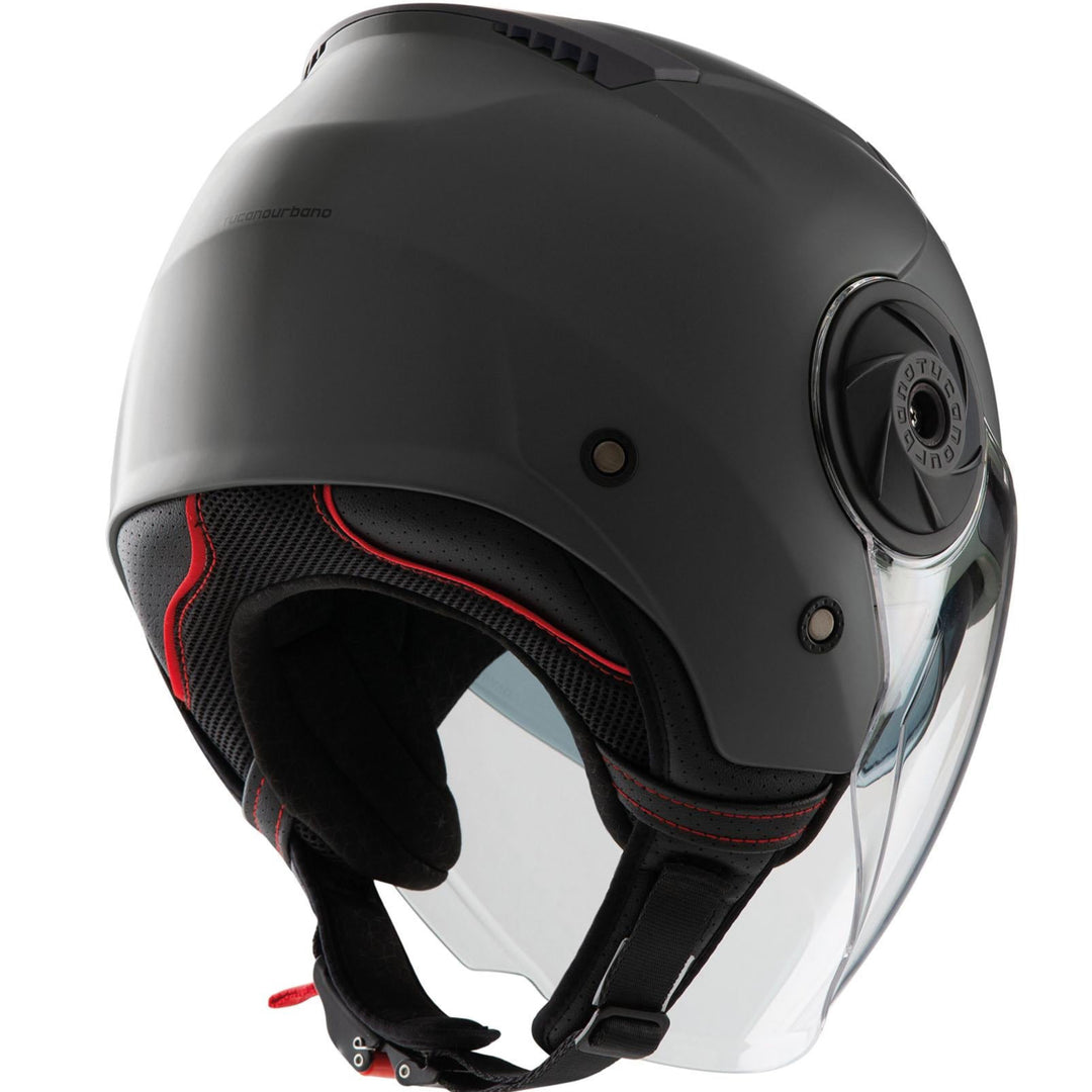 Casco jet EL' CITY Tucano Urbano - Nero Opaco - Doppia Visiera