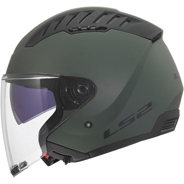 Casco Jet LS2 Copter II - Military Green