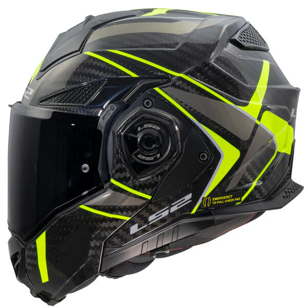 Casco Modulare LS2 - Advant x Carbon Future II Gloss Yellow