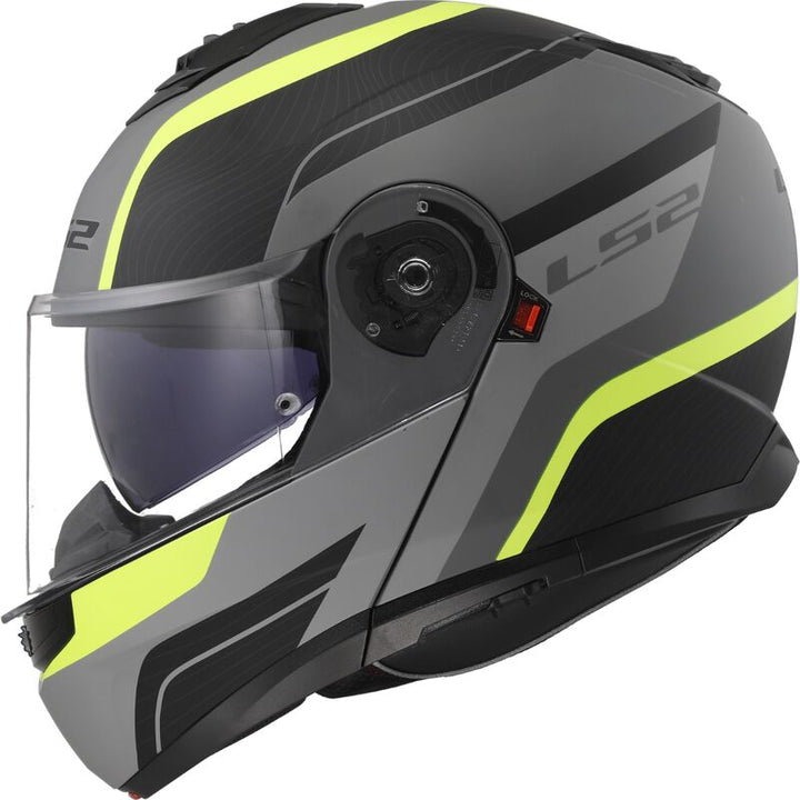 Casco Modulare LS2 Strobe II - Monza - Matt Black H-V Yellow