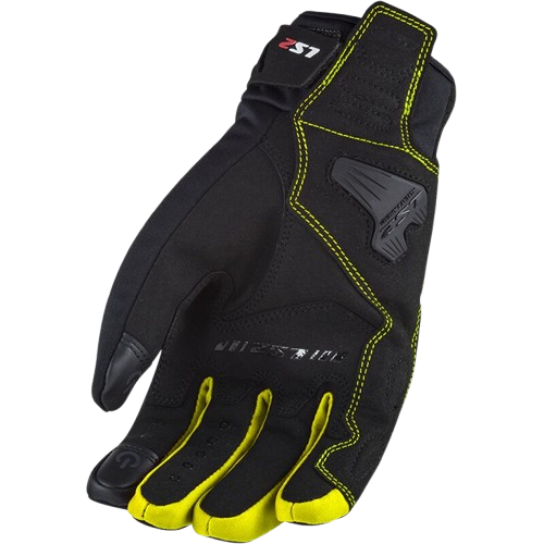 Guanti Moto LS2 Jet II Nero Giallo Fluo