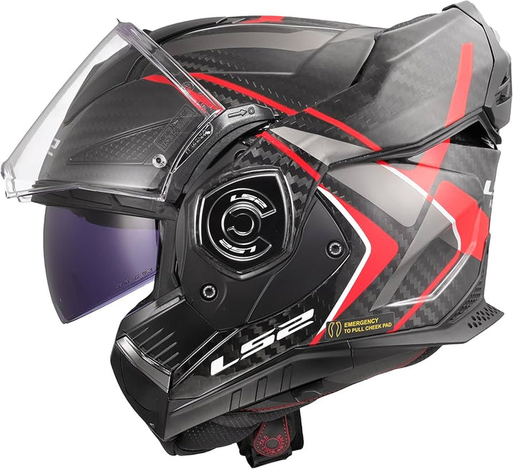 Casco Modulare LS2 - Advant x Carbon Future II Gloss Red