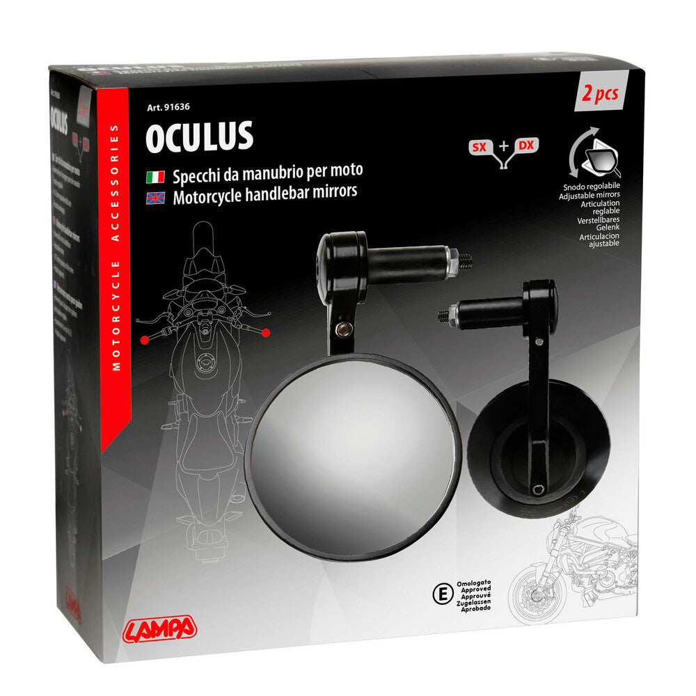 Coppia specchi retrovisori universali OCULUS - LAMPA