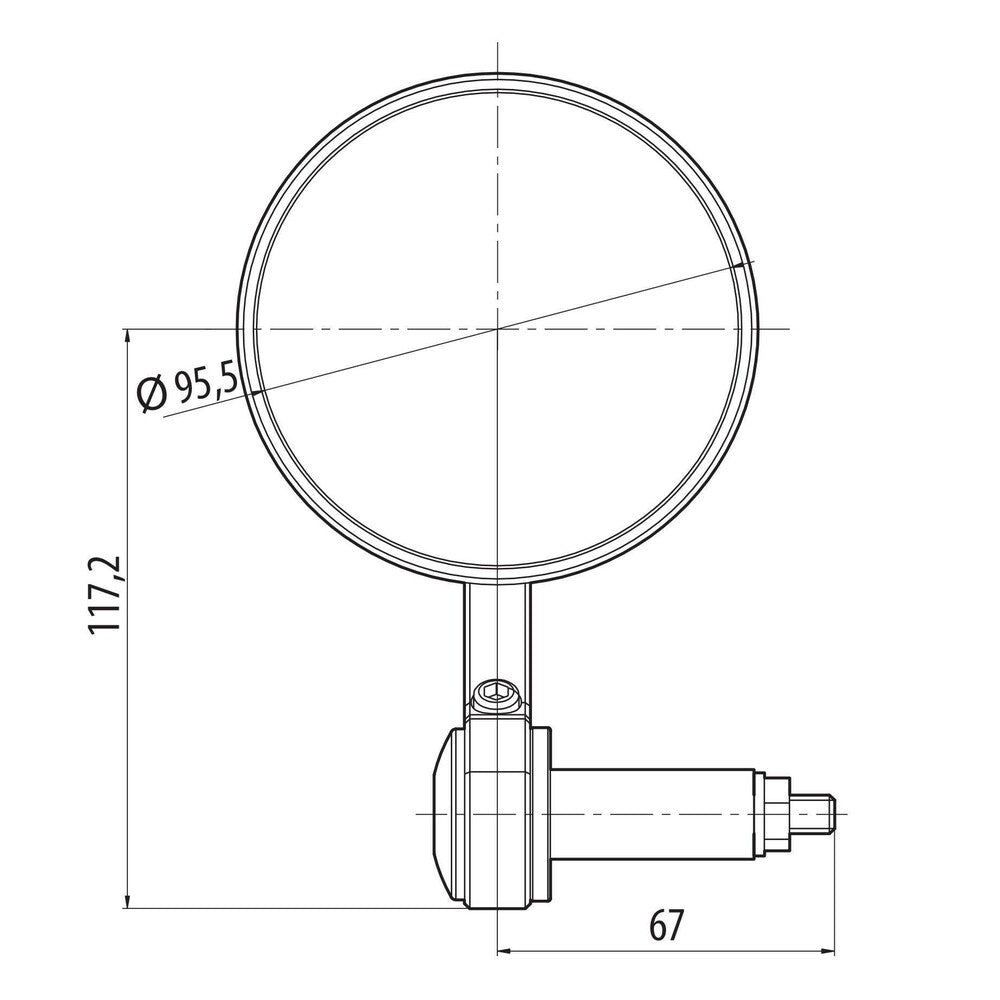 Coppia specchi retrovisori universali OCULUS - LAMPA