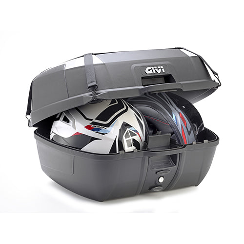Bauletto Givi B45+ 45L Monolock - con piastra schienalino e rete universale per moto e scooter