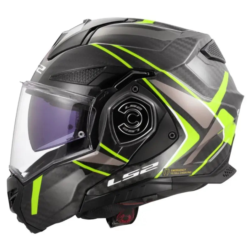 Casco Modulare LS2 - Advant x Carbon Future II Gloss Yellow