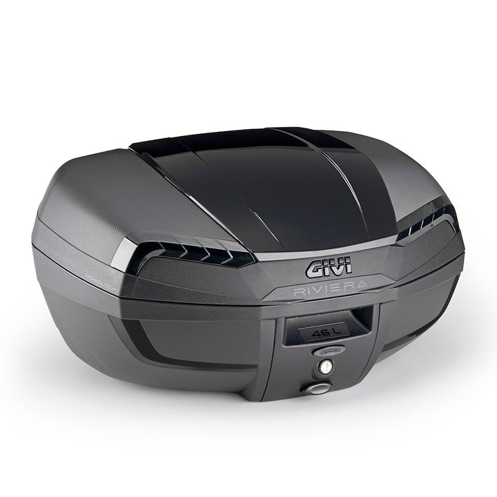 Bauletto Givi E46NB Riviera Black Edition 46L Monolock - con piastra universale per moto e scooter