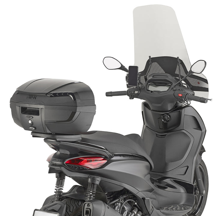 Bauletto Givi E46NB Riviera Black Edition 46L Monolock - con piastra universale per moto e scooter