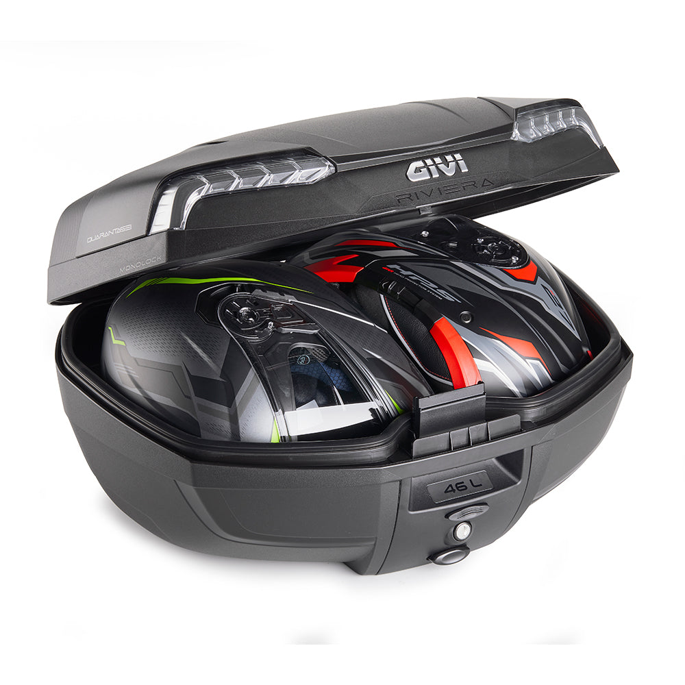 Bauletto Givi E46NT2 Riviera 46L Monolock - con piastra universale per moto e scooter