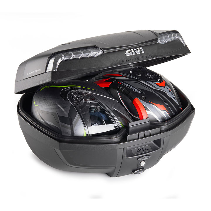 Bauletto Givi E46NT2 Riviera 46L Monolock - con piastra universale per moto e scooter