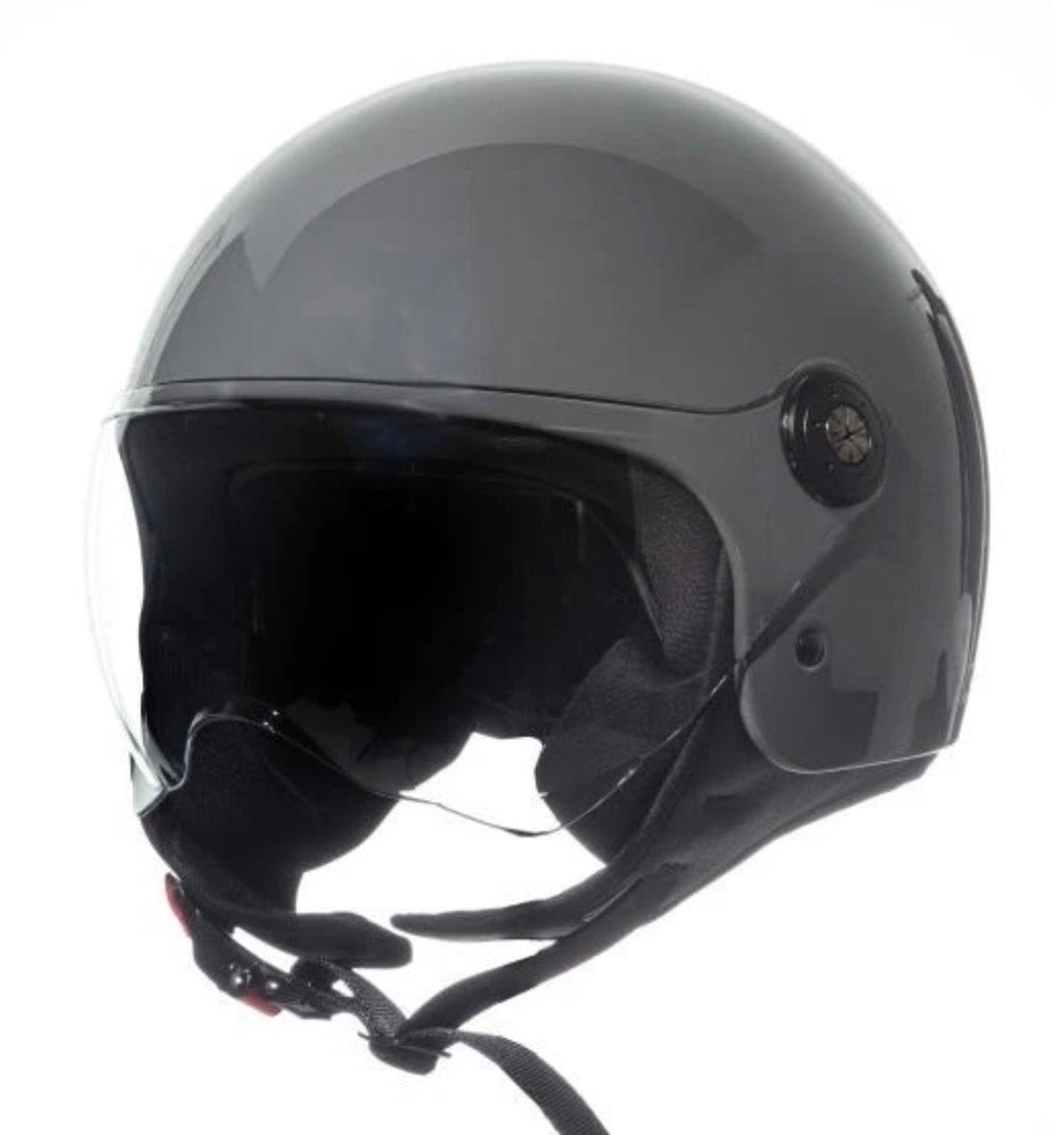 Casco Demi-Jet Jfm -  900GR - Grigio Lucido