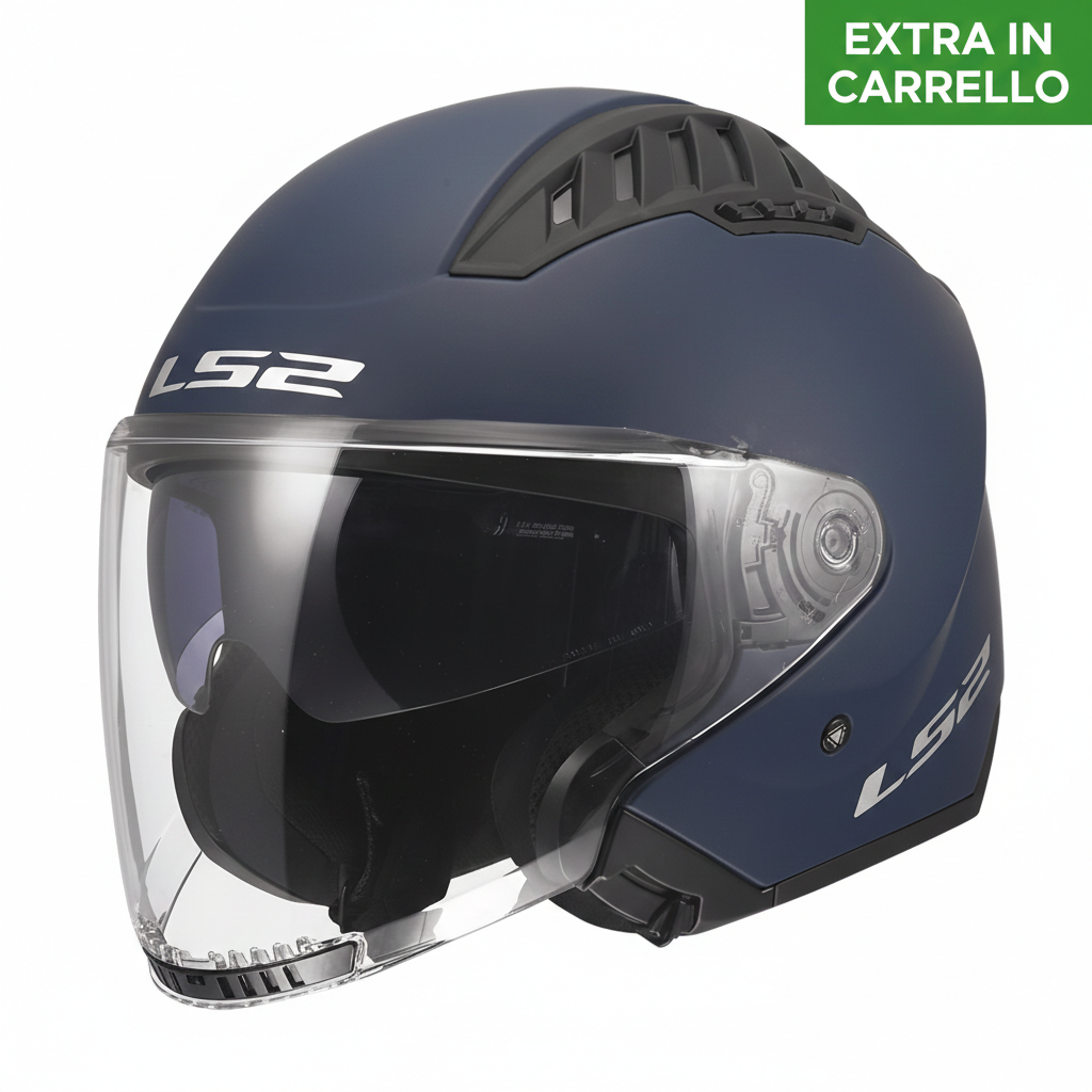Casco Jet LS2 Copter II - Navy Blue