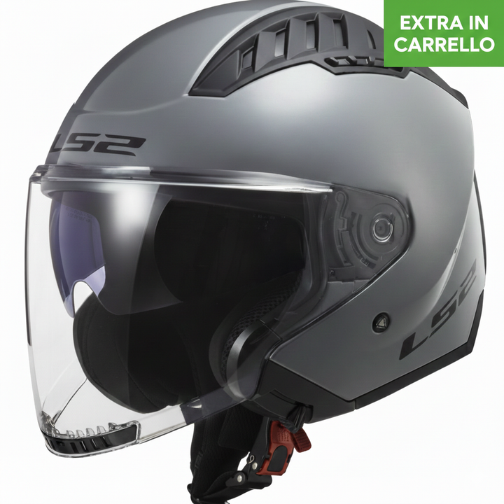 Casco Jet LS2 Copter II - Grigio Nardo Lucido