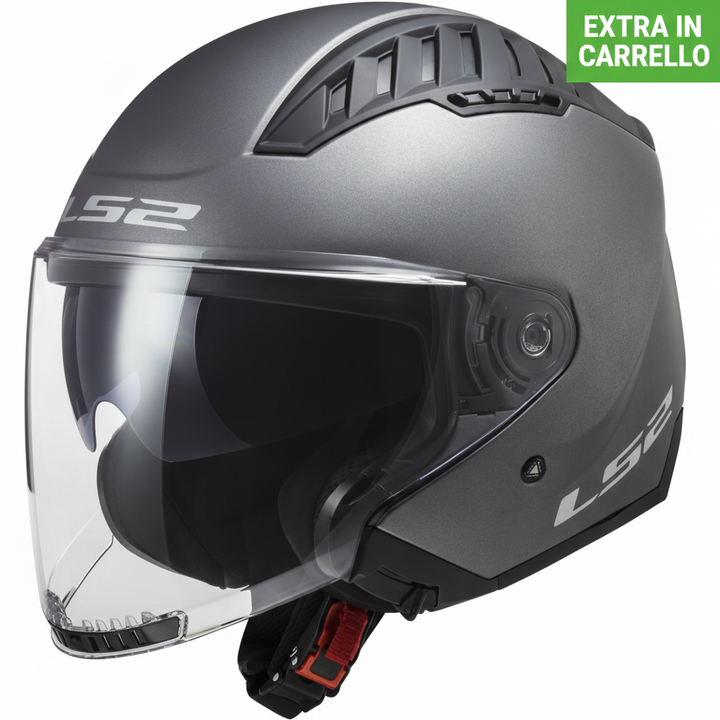 Casco Jet LS2 Copter II - Titanio Opaco