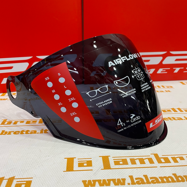 Visiera Lunga Casco LS2 Airflow II OF616 - Nera/Fumé Scuro