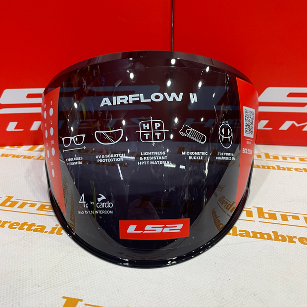 Visiera Lunga Casco LS2 Airflow II OF616 - Nera/Fumé Scuro