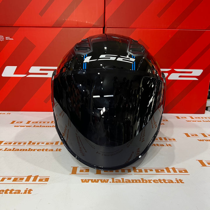 Casco Jet LS2 Airflow II Con Grafica - Visiera Nera