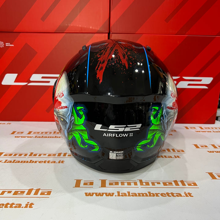 Casco Jet LS2 Airflow II Con Grafica - Visiera Nera