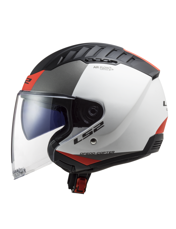 Casco Jet LS2 Copter II - Urbane - Matt White Red
