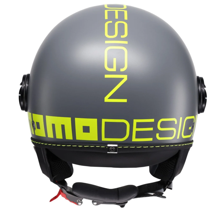 Casco Jet MomoDesign - Fgtr Classic - Mono Opaco Grigio - Giallo Fluo