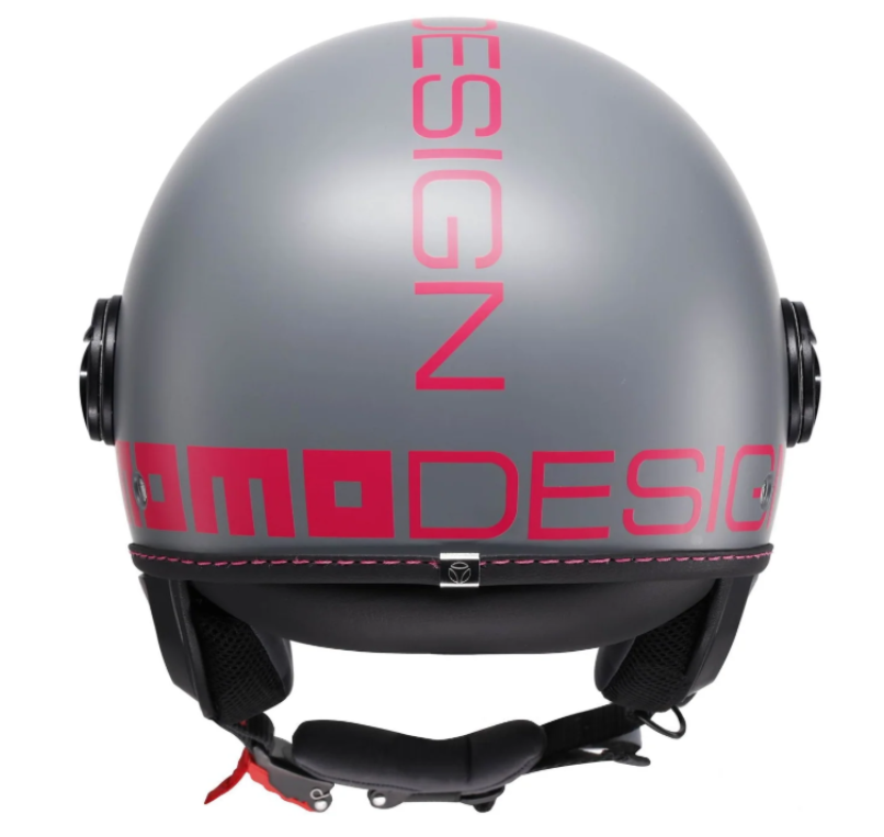Casco Jet MomoDesign - Fgtr Classic - Mono Opaco Grigio - Fucsia Fluo