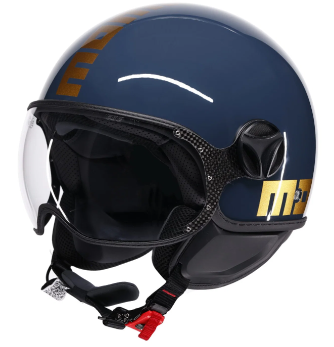 Casco Jet MomoDesign - Fgtr Classic - Flip Brass Oro