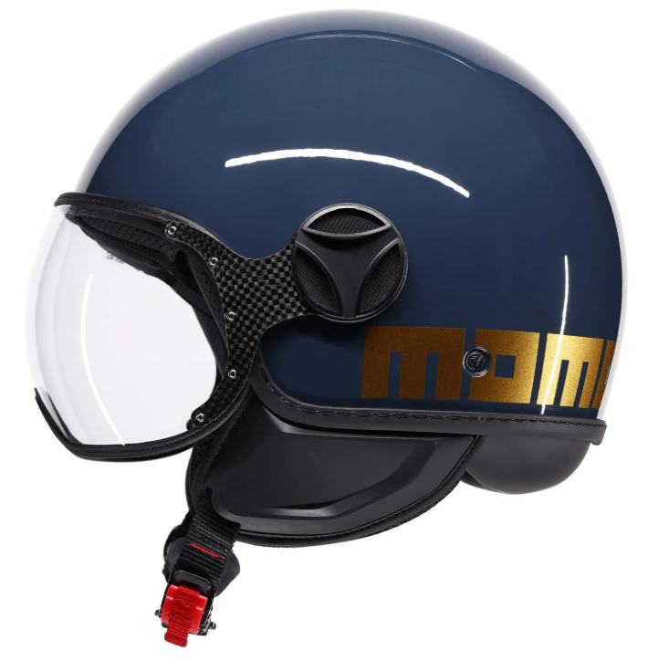 Casco Jet MomoDesign - Fgtr Classic - Flip Brass Oro
