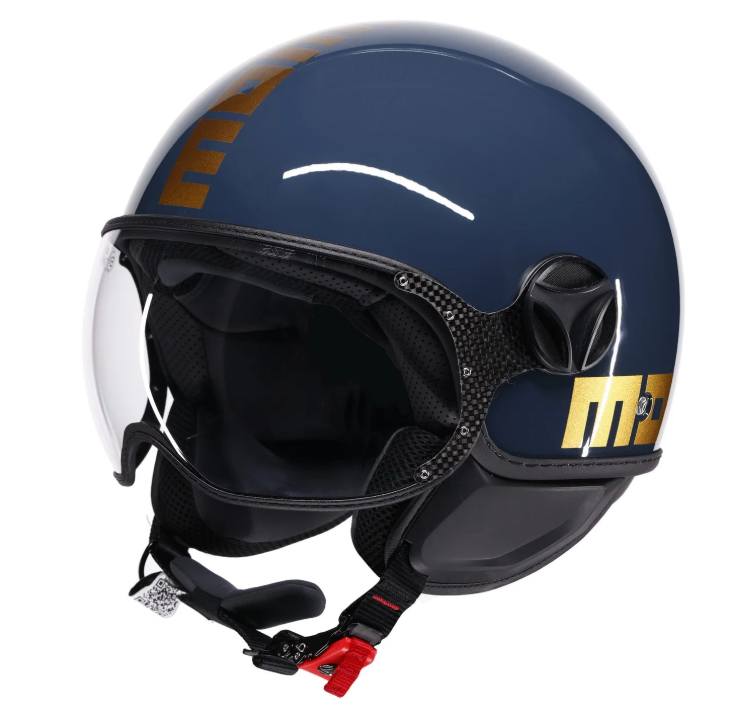Casco Jet MomoDesign - Fgtr Classic - Flip Brass Oro