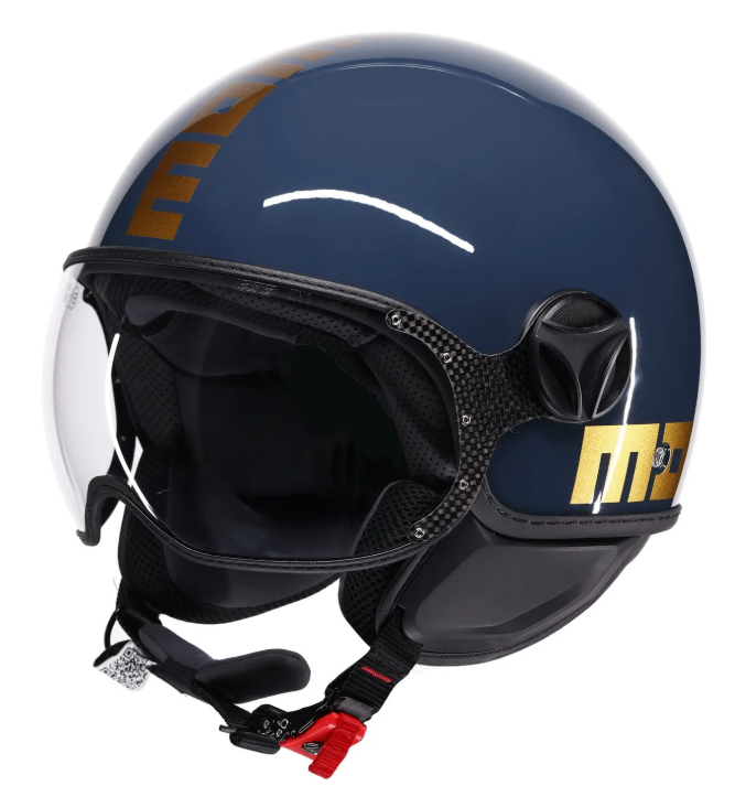 Casco Jet MomoDesign - Fgtr Classic - Flip Brass Oro