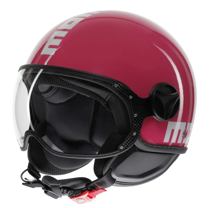 Casco Jet MomoDesign - Fgtr Classic - Candy Fucsia Bianco