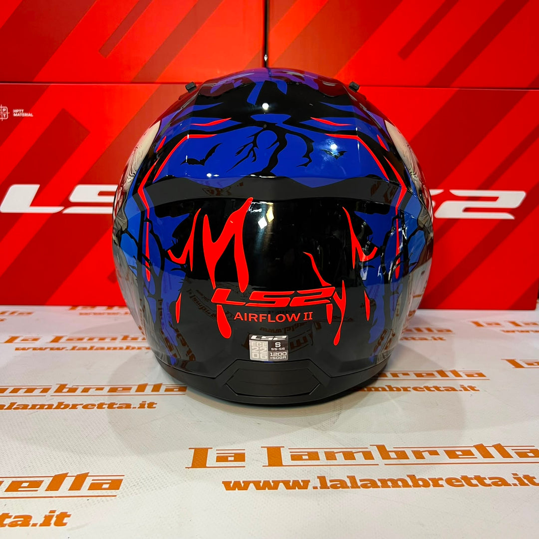 Casco Jet LS2 Airflow II Con Grafica - Visiera Nera
