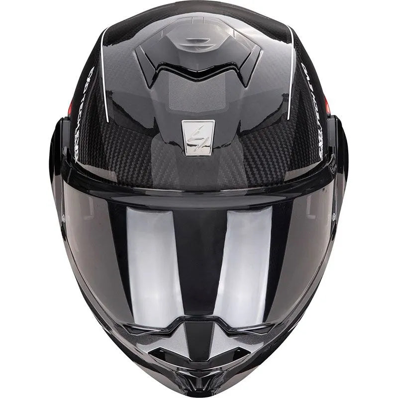 Casco Modulare Scorpion - Exo Tech Evo Carbon Cad Nero-Rosso