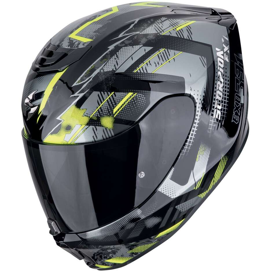 Casco Integrale Scorpion - Exo-391 Clutter Nero-Giallo Neon