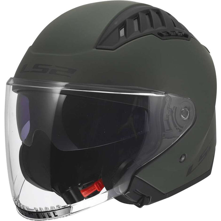 Casco Jet LS2 Copter II - Military Green
