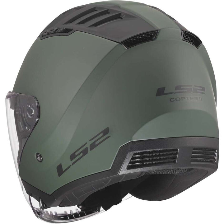 Casco Jet LS2 Copter II - Military Green