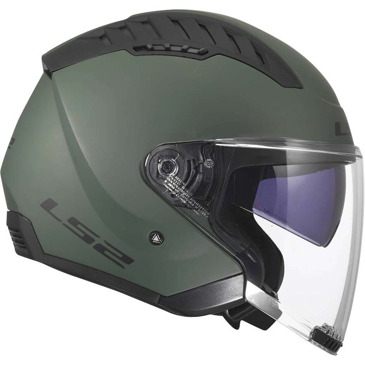 Casco Jet LS2 Copter II - Military Green