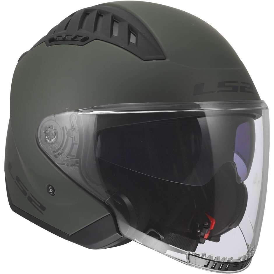 Casco Jet LS2 Copter II - Military Green